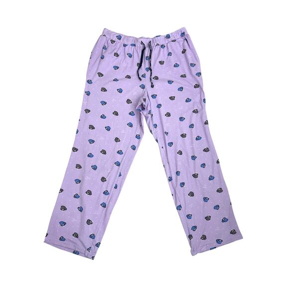 Life is Good 'Start Me Up' Purple Coffee Print Pajama Pants Size Women's XL - Picture 1 of 3